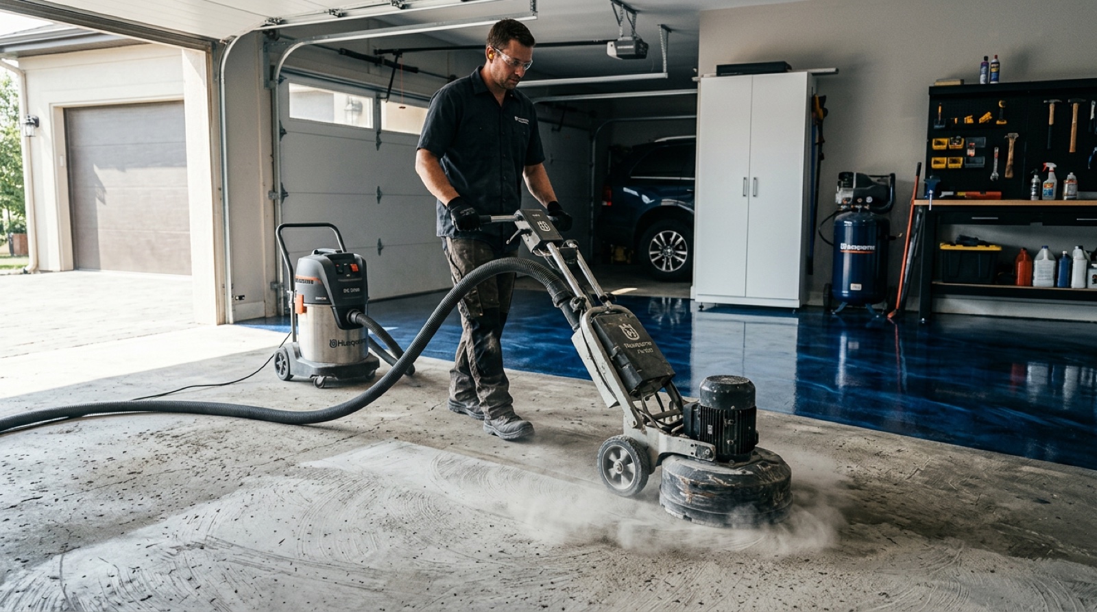 What's Actually Involved in Diamond Grinding a Garage Floor